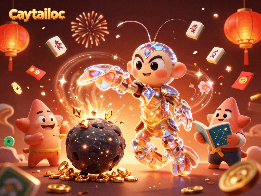 Experience the excitement of caytailoc as the galactic samurai battles for jackpot wins amidst golden gems.