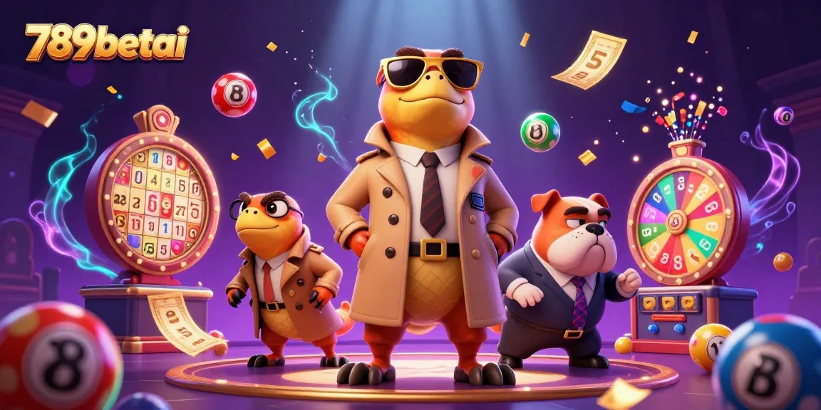 Engage in thrilling gaming experiences at 789betai with cartoon raptors and lottery elements.