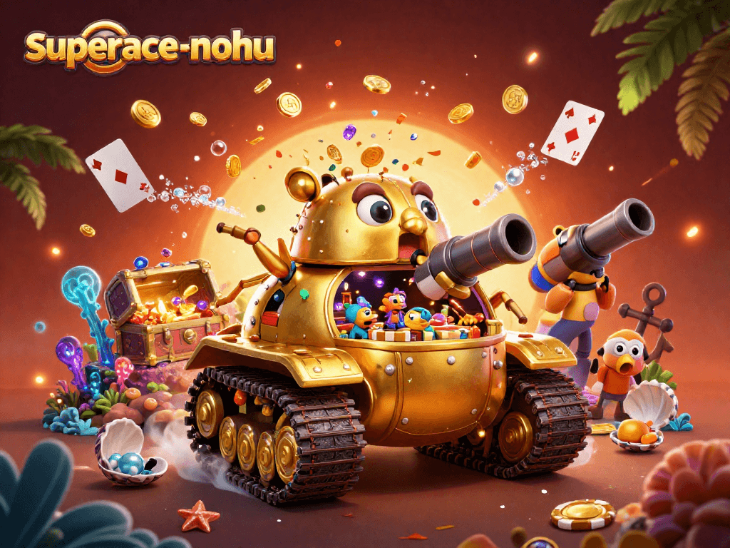 Experience thrilling gameplay with superace-nohu as golden tanks and treasure await in a vibrant casino