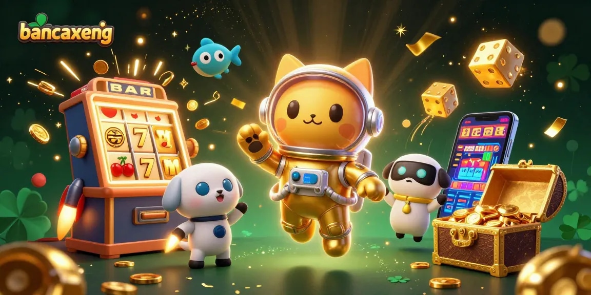 Bancaxeng captures a thrilling underwater adventure with vibrant alien fish and an astronaut cat, showcasing exciting casino elements.
