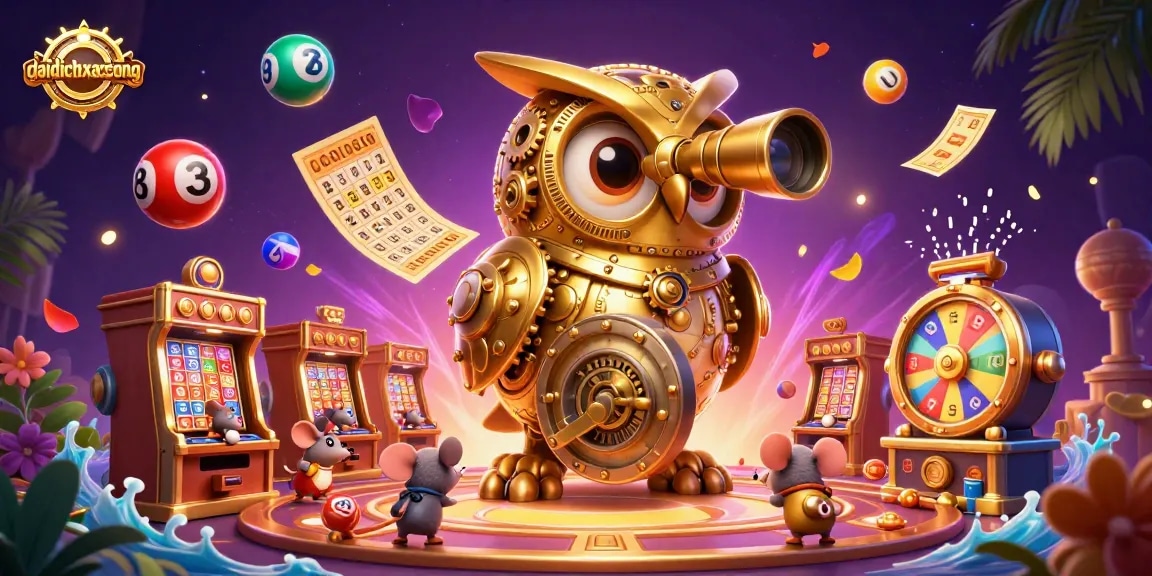 Engage with daidichxacsong's dynamic casino world filled with colorful balls, prize wheels, and animated characters.