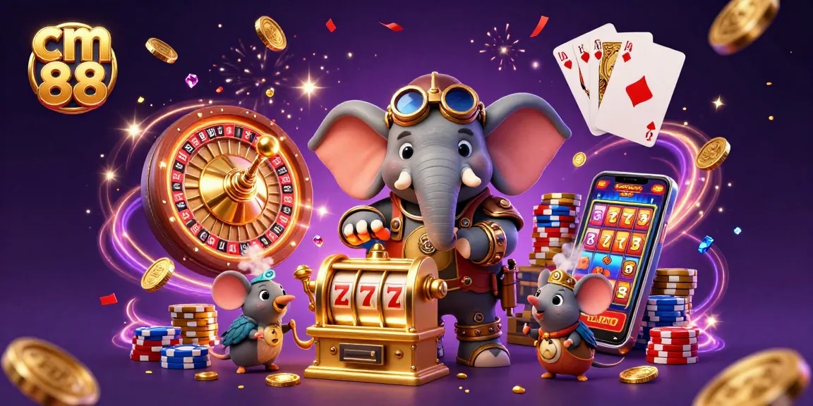 Spin the cm 88 fortune with a steampunk elephant at the golden slot machines.