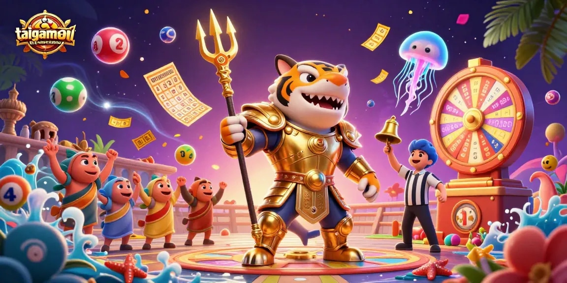 Join the excitement of taigamebancaanxu with a vibrant underwater lottery scene featuring dynamic game elements.