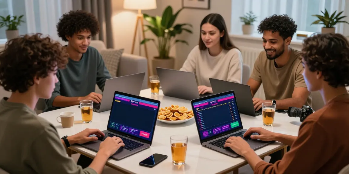 Friends enjoy online gaming at 9bet.com in a cozy living room setting.