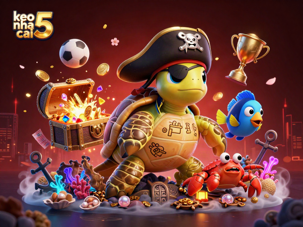Engage with keo nha cai 5 in a colorful underwater scene filled with sports betting elements.