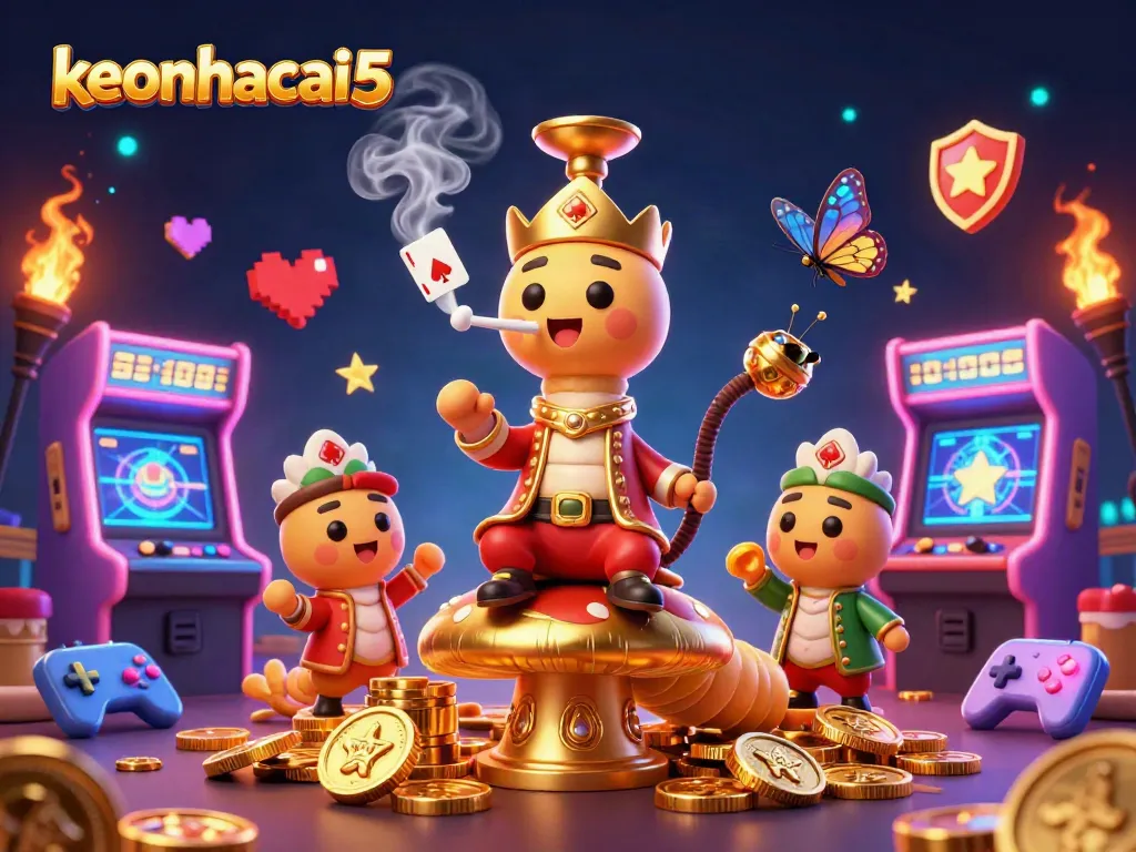 Engage with keonhacai5 through vibrant 3D casino illustrations showcasing gaming excitement and intricate details.