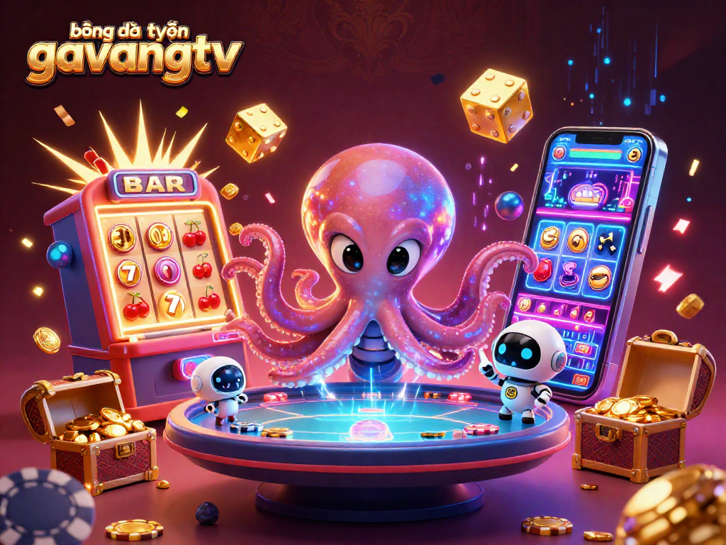 Experience the thrill of bóng đá trực tuyến gavangtv with a vibrant alien poker scene showcasing exciting game elements!
