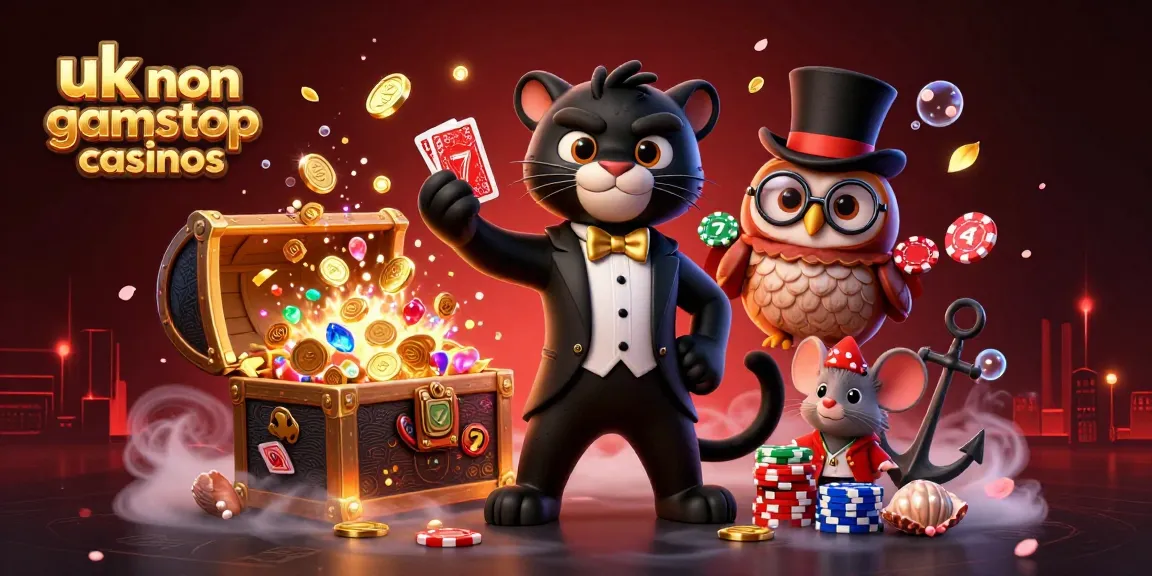 Experience the excitement of uk non gamstop casinos with a dynamic card-dealing panther and lively gambling elements.