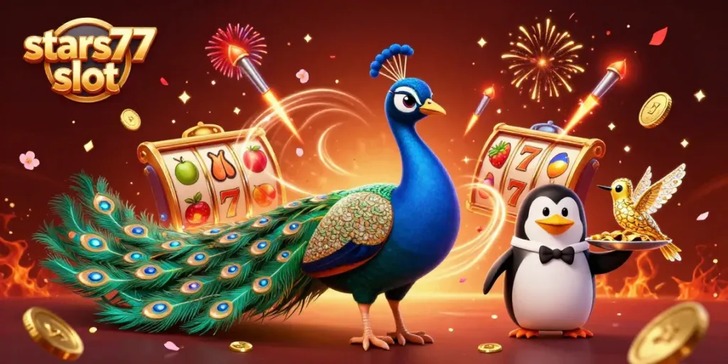 Menangkan permainan slot di stars77 slot dengan ilustrasi kasino yang memukau dan penuh warna.