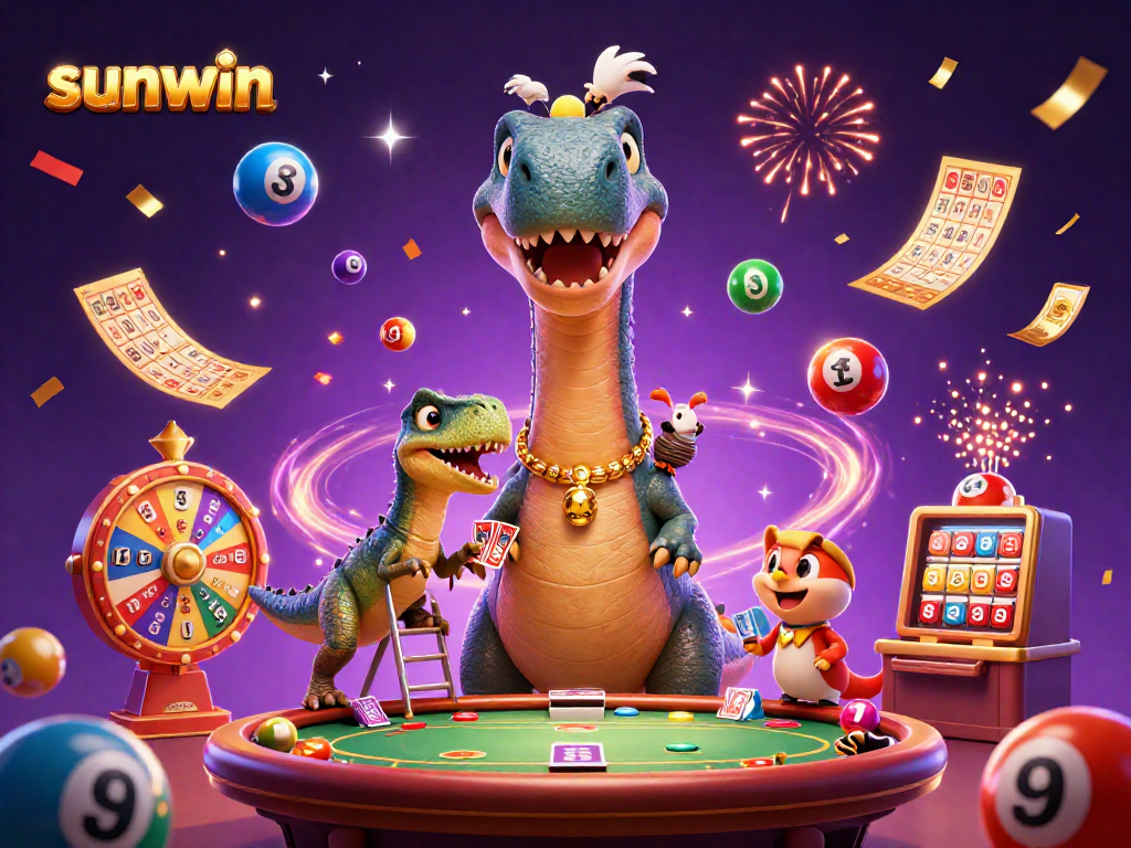 Experience thrilling games at Sunwin casino with a dynamic brontosaurus and clever raptor dealers.