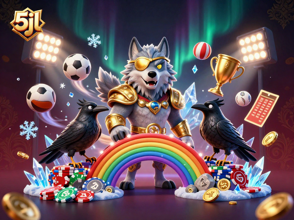 Bet on the vibrant 5jl gaming scene featuring Odin and ravens in stunning detail.