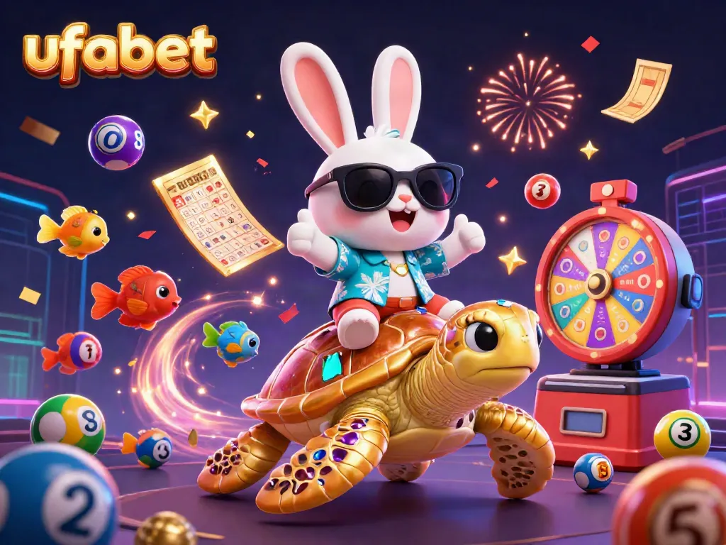 Experience ufabet's thrilling online gaming with a lucky rabbit and golden sea turtle!