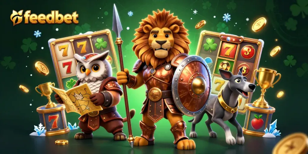 Engage with feedbet gaming action featuring vibrant characters and dynamic slot elements for an exciting experience.
