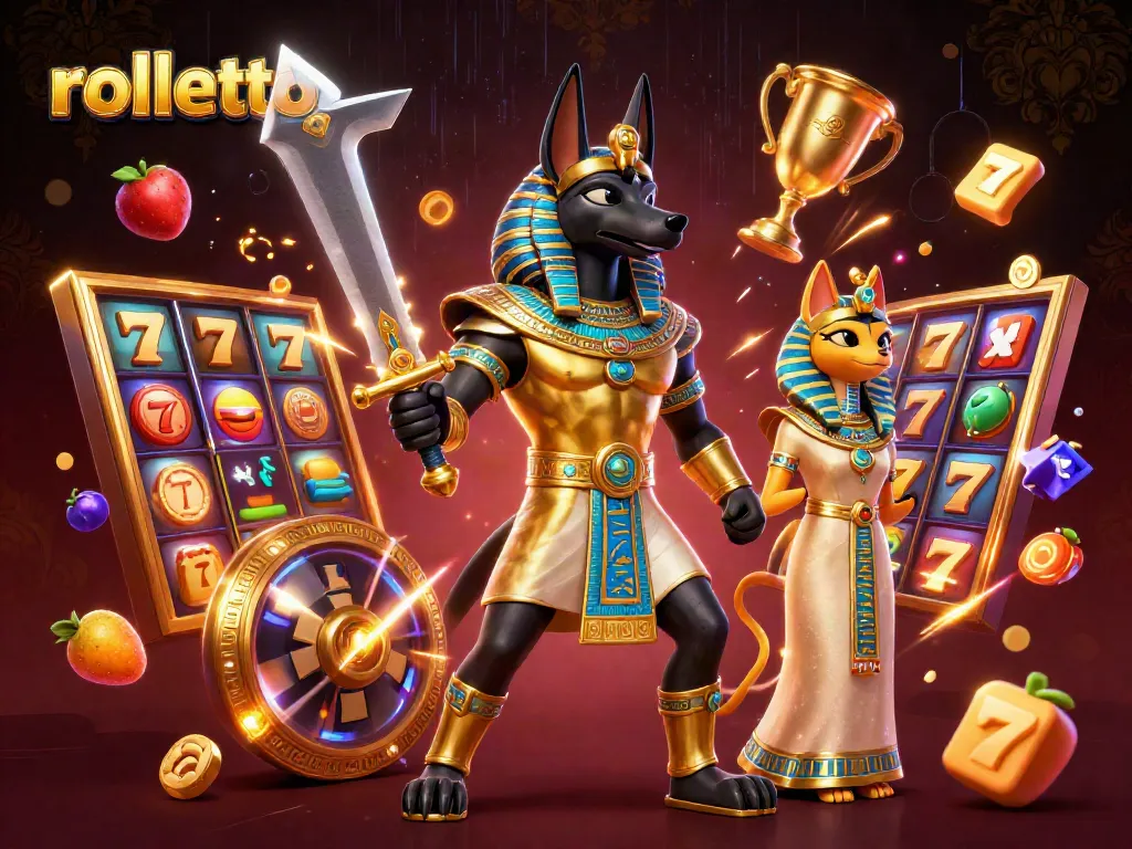 Experience thrilling slots action at Rolletto with vibrant lucky symbols and dynamic game reels.