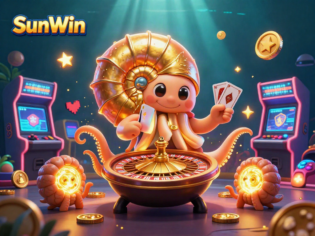 Experience thrilling gameplay with SunWin's vibrant casino elements in an enchanting underwater scene.