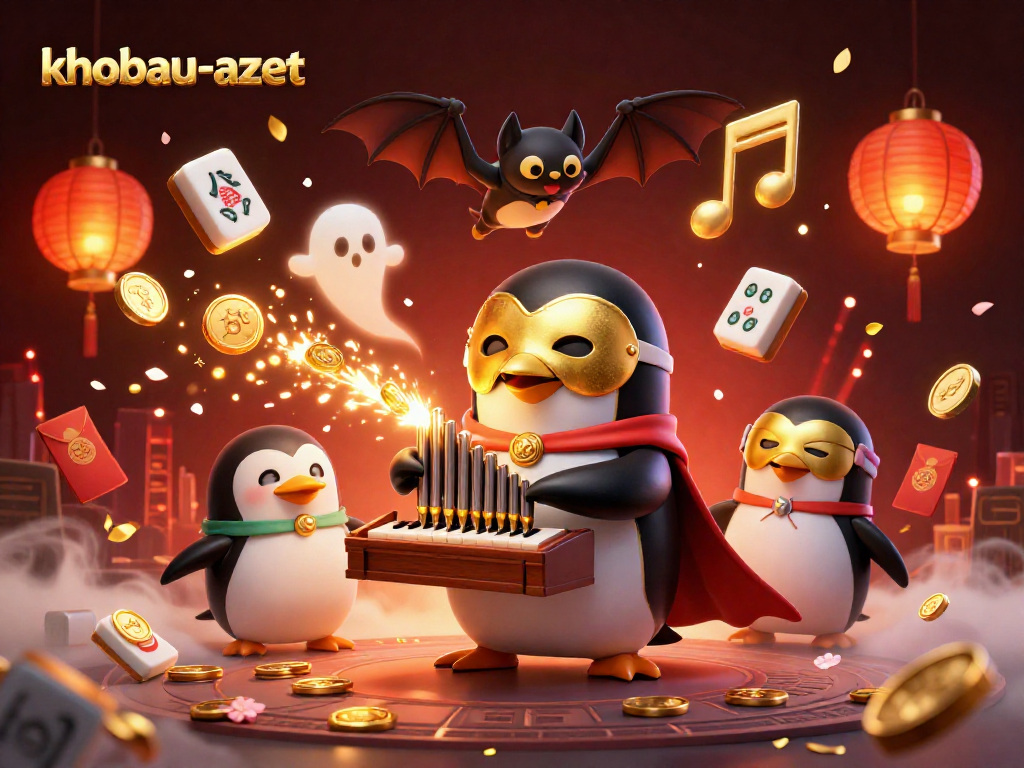 Engage with khobau-aztec as the phantom penguin entertains players with golden coin rewards
