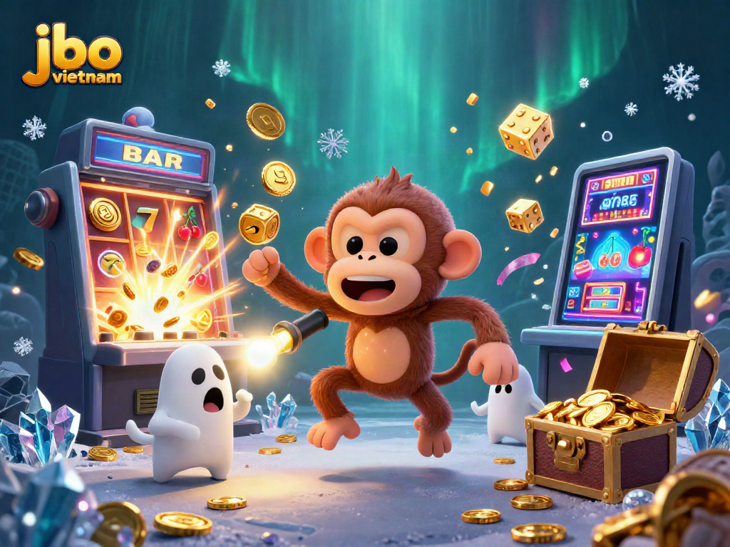 Engage with jbo vietnam through an animated scene of fun and excitement in a vibrant casino atmosphere.