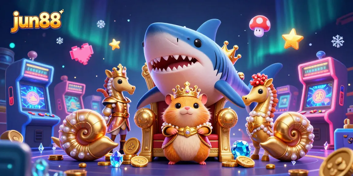 Engage in thrilling adventures with jun88, where a golden hamster king rules over a vibrant casino realm.