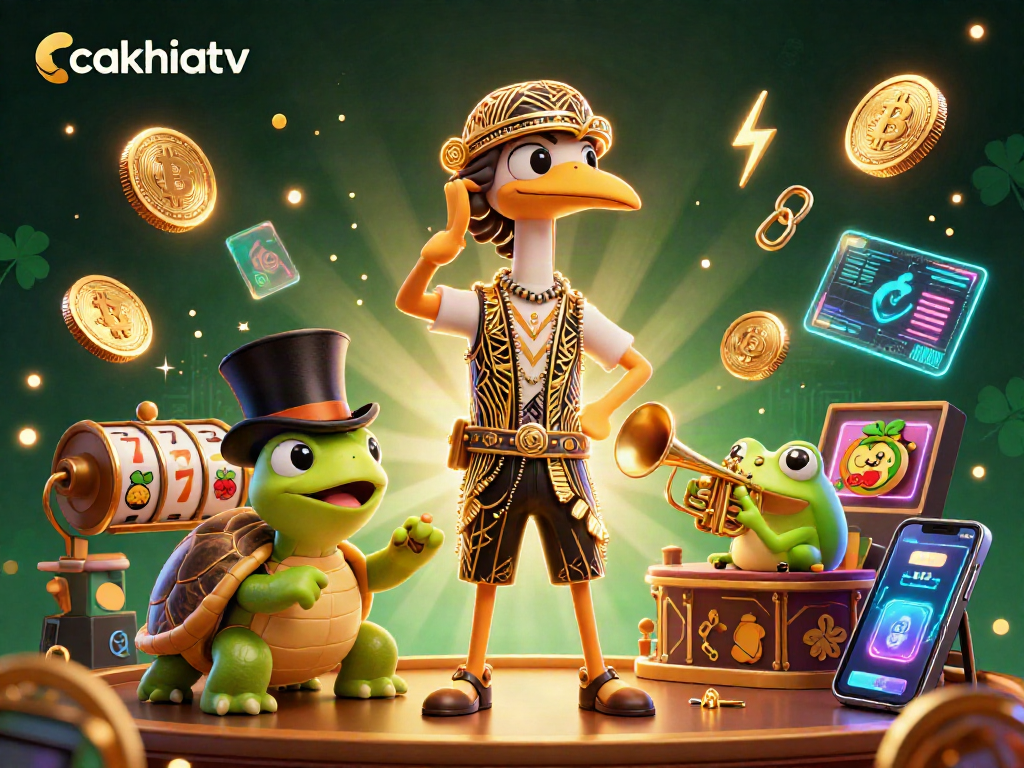 Cakhiatv features a lively casino scene with unique characters and vibrant gambling elements.