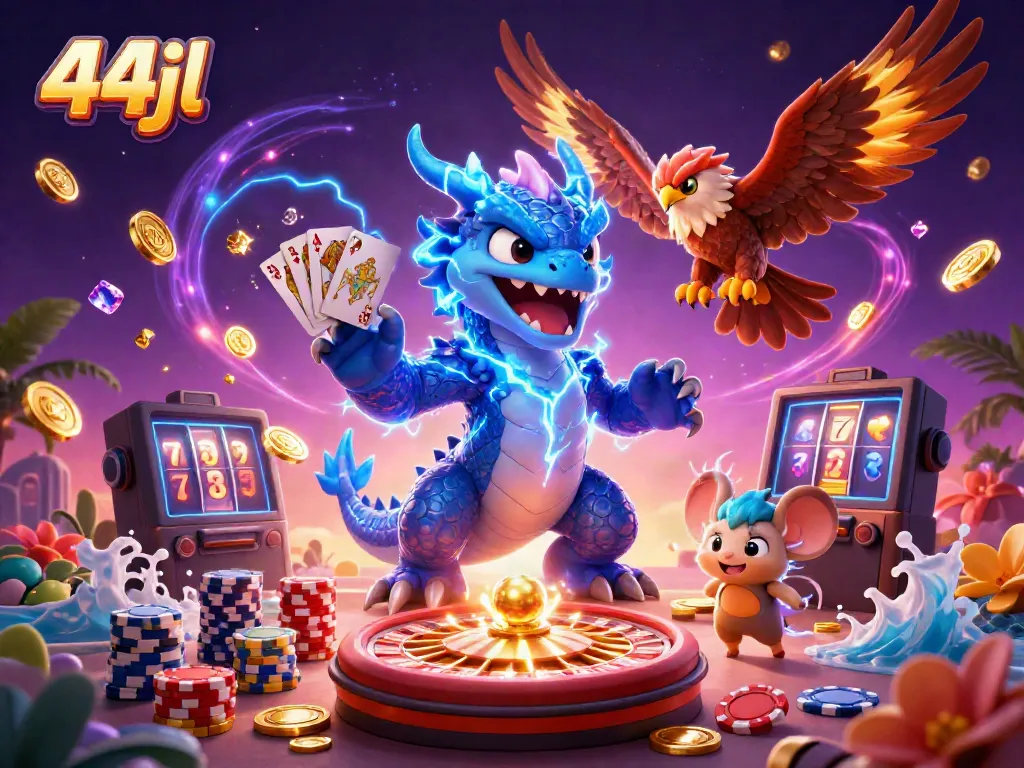 Engage with thrilling gameplay at 44jl featuring dynamic characters, cards, and coins.