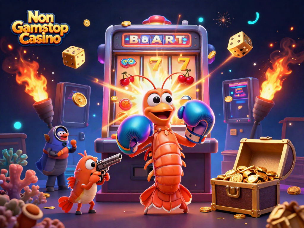 Experience the thrill at Non Gamstop Casino with vibrant 3D characters and exciting game elements.