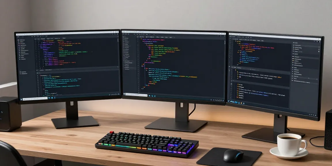 Buy .co.uk domain in a tech-focused environment showcasing software development tools and a professional workspace.