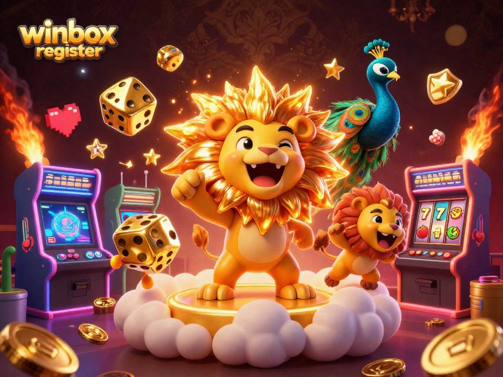 Activate your winbox register account now with this vibrant, action-packed casino illustration.