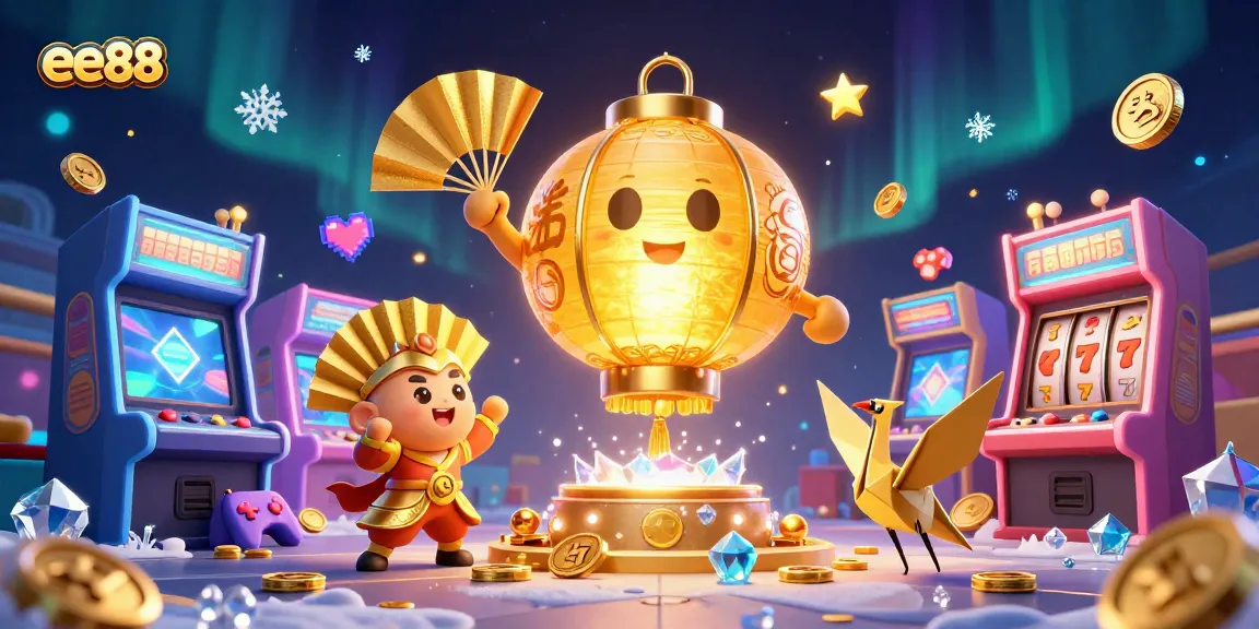 Experience ee88 casino thrills with animated characters and bright casino elements.