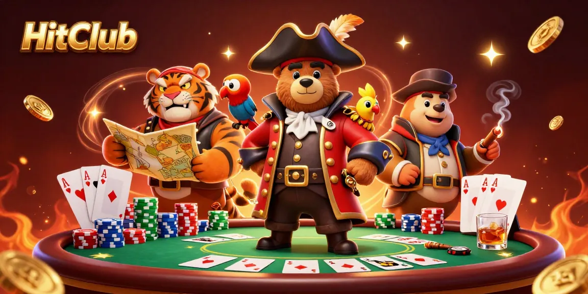 Experience winning strategies at HitClub with interactive poker elements and lively characters.
