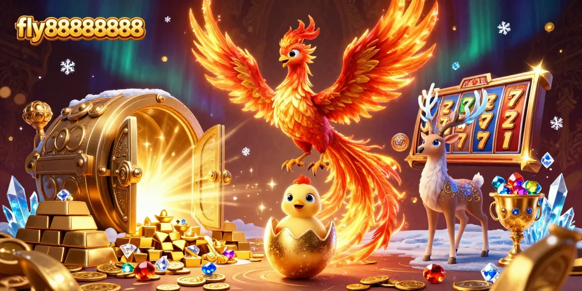 Experience the excitement of fly88888888 with a stunning casino scene featuring magical elements and rich rewards.