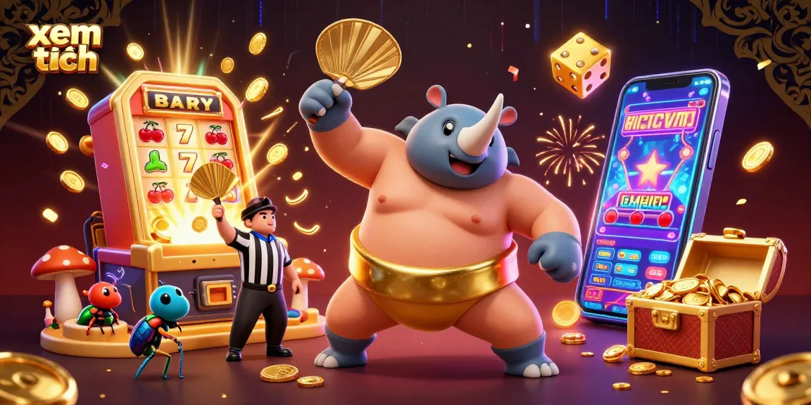 Experience the excitement of xem thêm with a dynamic casino scene featuring animated characters and jackpot elements.