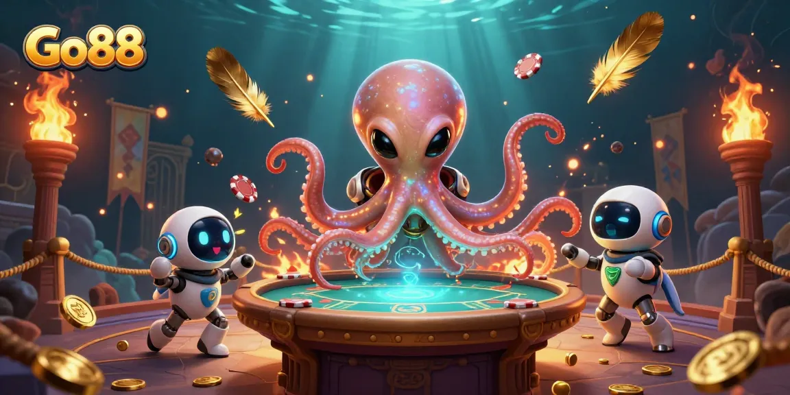 Go88 casino octopus offers thrilling poker gameplay with vibrant, dynamic elements.