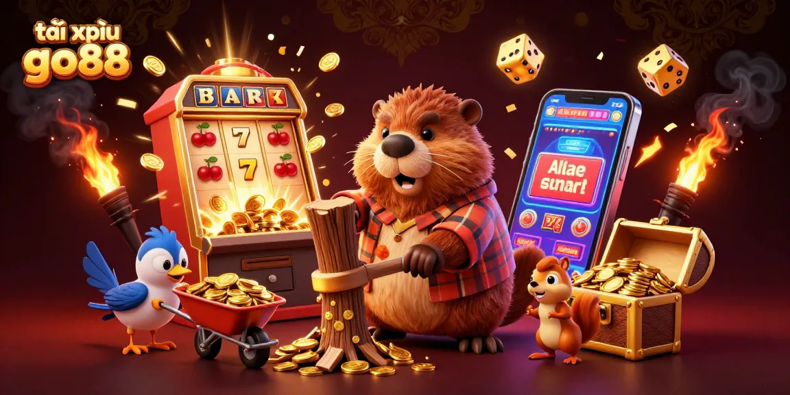 Experience the excitement of tài xỉu go88 with vibrant characters and dynamic casino elements in this dazzling illustration.