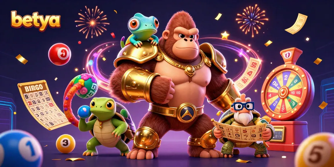 Engage with betya's exciting lottery action featuring a vibrant gorilla king and colorful games