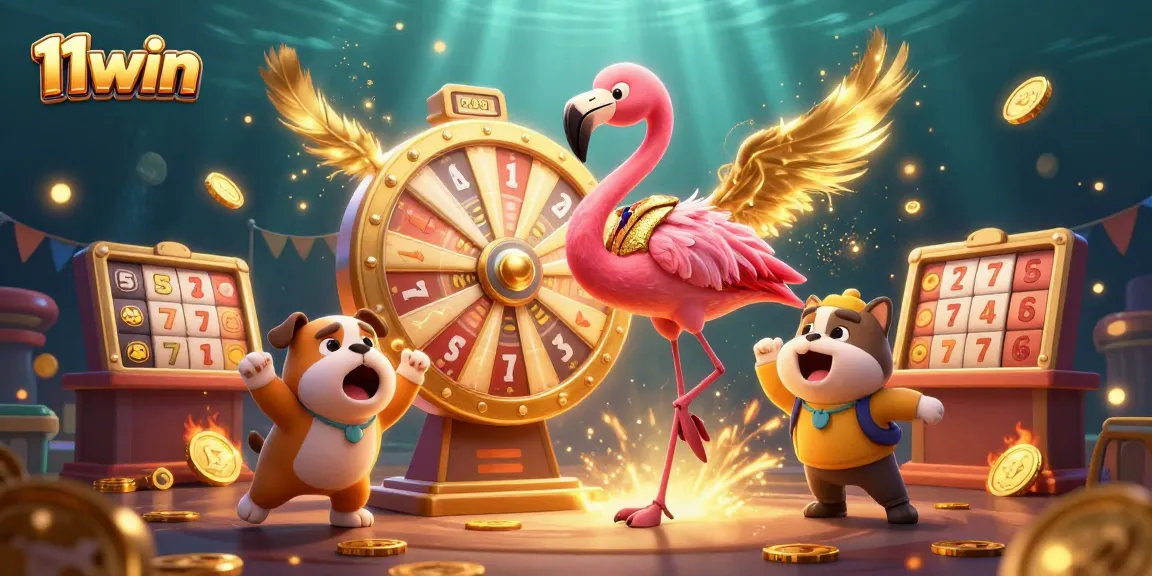 Experience thrilling 11win gaming with a dynamic scene showcasing exciting casino action and prizes.