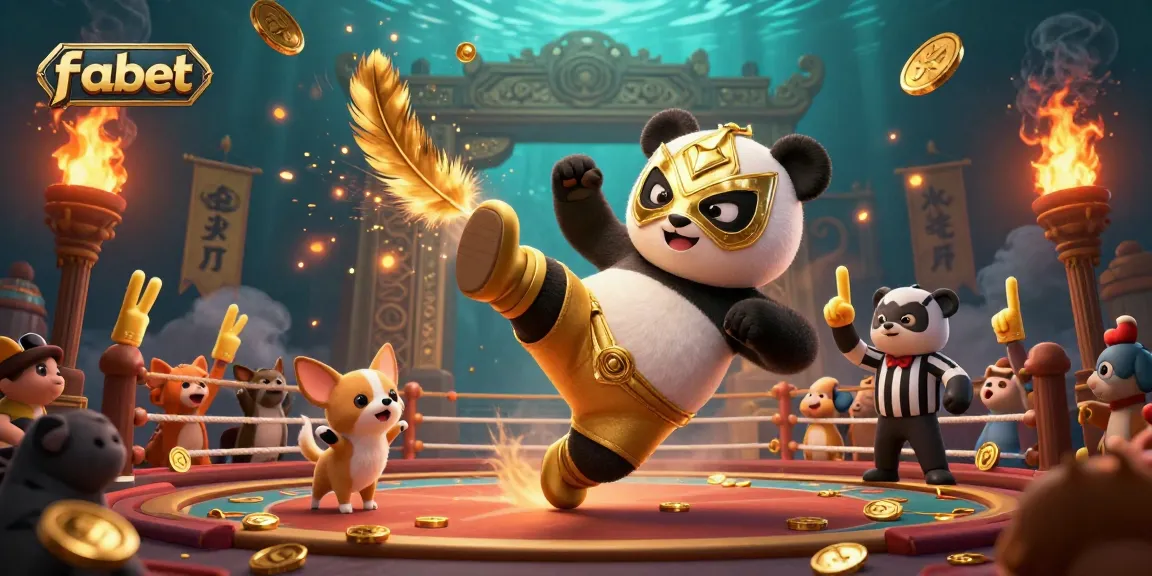 Experience the excitement of fabet with dynamic animal-themed betting action in this vibrant arena scene.