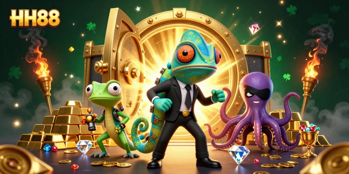 Engage with HH88's winning strategies in a vibrant casino-themed 3D illustration.