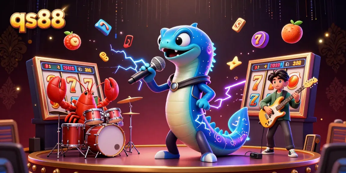 Experience the excitement of qs88 with an electric eel DJ and underwater casino scene.