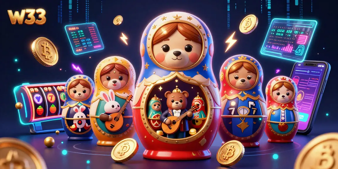 Engage with dynamic casino fun at w33 featuring bears, crypto coins, and slot game elements