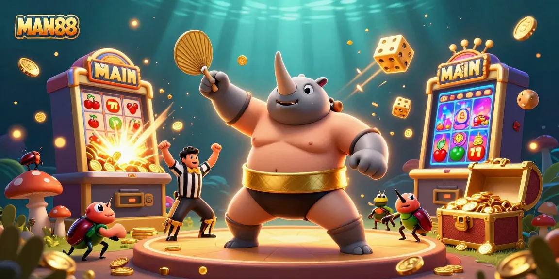 Engage with MAN88 as a legendary beetle champion stirs excitement in the ultimate jackpot casino scene.